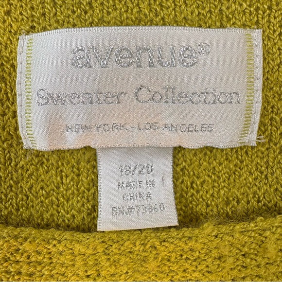 Green Knit Figure Flattering Quiet Luxury Capsule Sweater Top Women’s Plus 18/20 - Picture 12 of 13